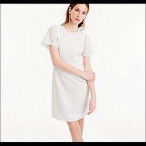 Tall flutter-sleeve dress in eyelet t10